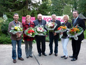 v.l.n.r: René Schley, Adelheid Benzarti, Detlef Daubitz, Gerhard Stuchlick, Silke Graf, Jan-Pieter Rau